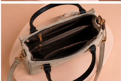 Elegant Beige Textured Tote Bag for Women | Premium Handbag with Shoulder Strap