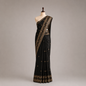 Ivory Cream Saree with Red Floral Embroidered Border