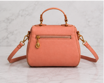 Elegant Quilted Pink Top Handle Crossbody Handbag for Women