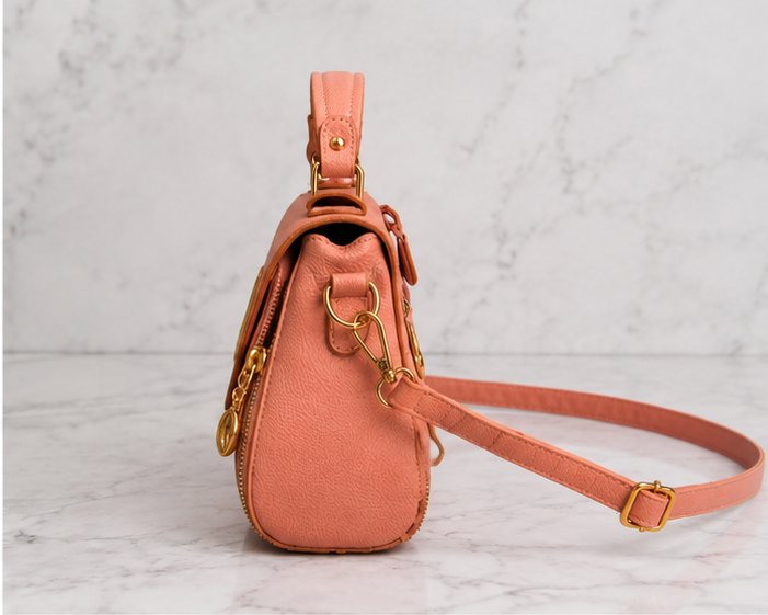 Elegant Quilted Pink Top Handle Crossbody Handbag for Women